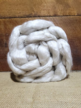 Load image into Gallery viewer, Oatmeal Hogget Haunui/Mulberry Silk Combed Top- 18.4 Micron